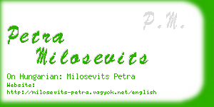 petra milosevits business card